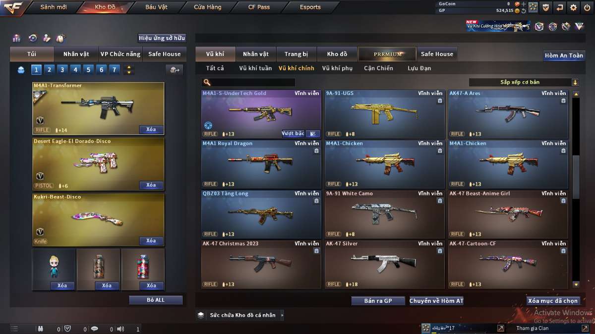 shop acc cf uy tin gia re